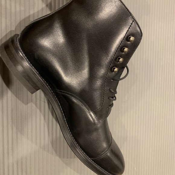 Meermin 101527 Black Calf Derby Boots, UK 7.5E - Picture 2 of 16